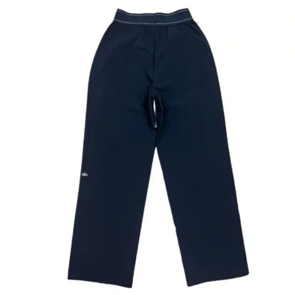 ALO Yoga Trouser Wide-Leg Pants Navy Blue / New